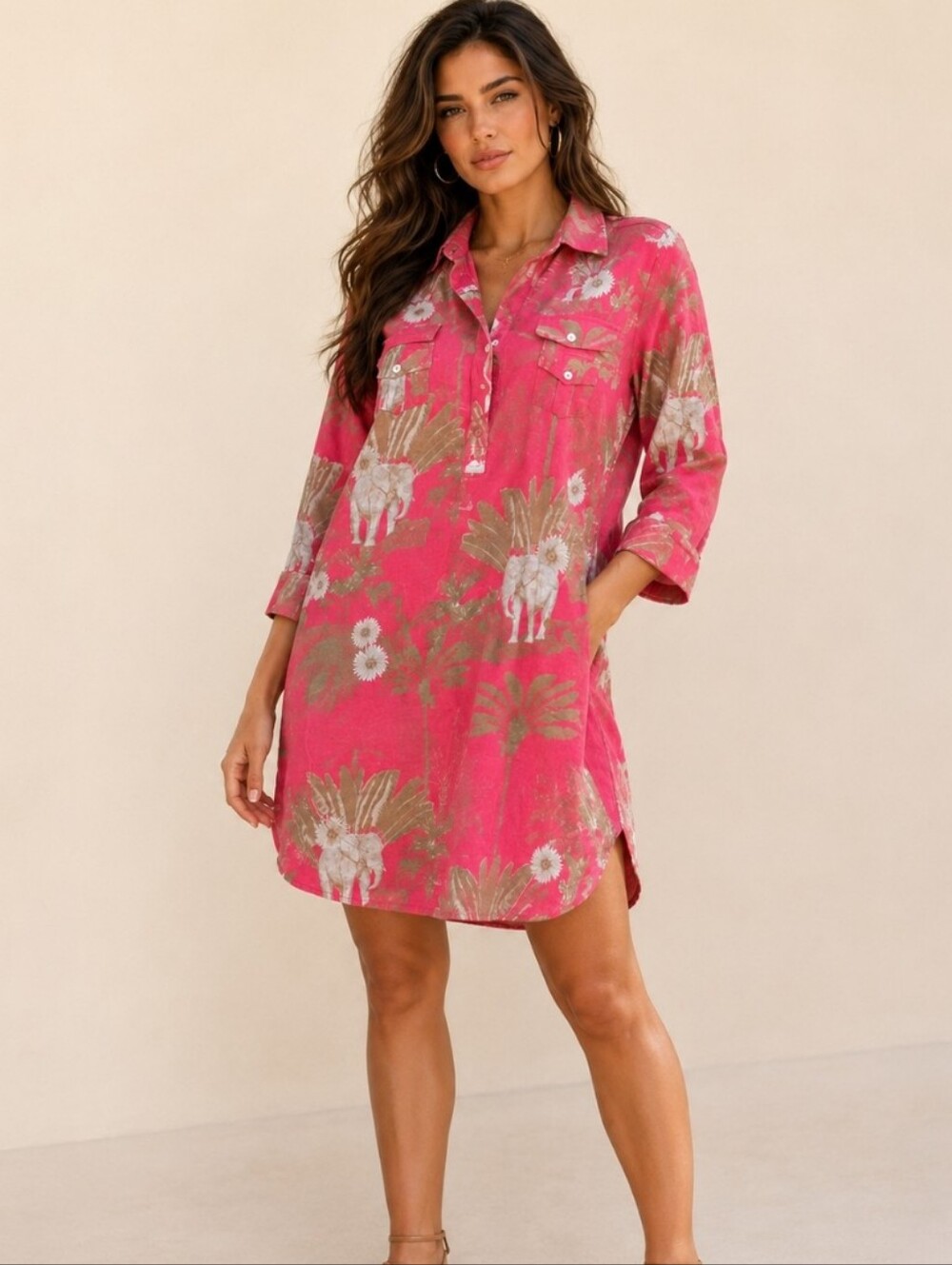 La Plage Cotton Shirt Dress